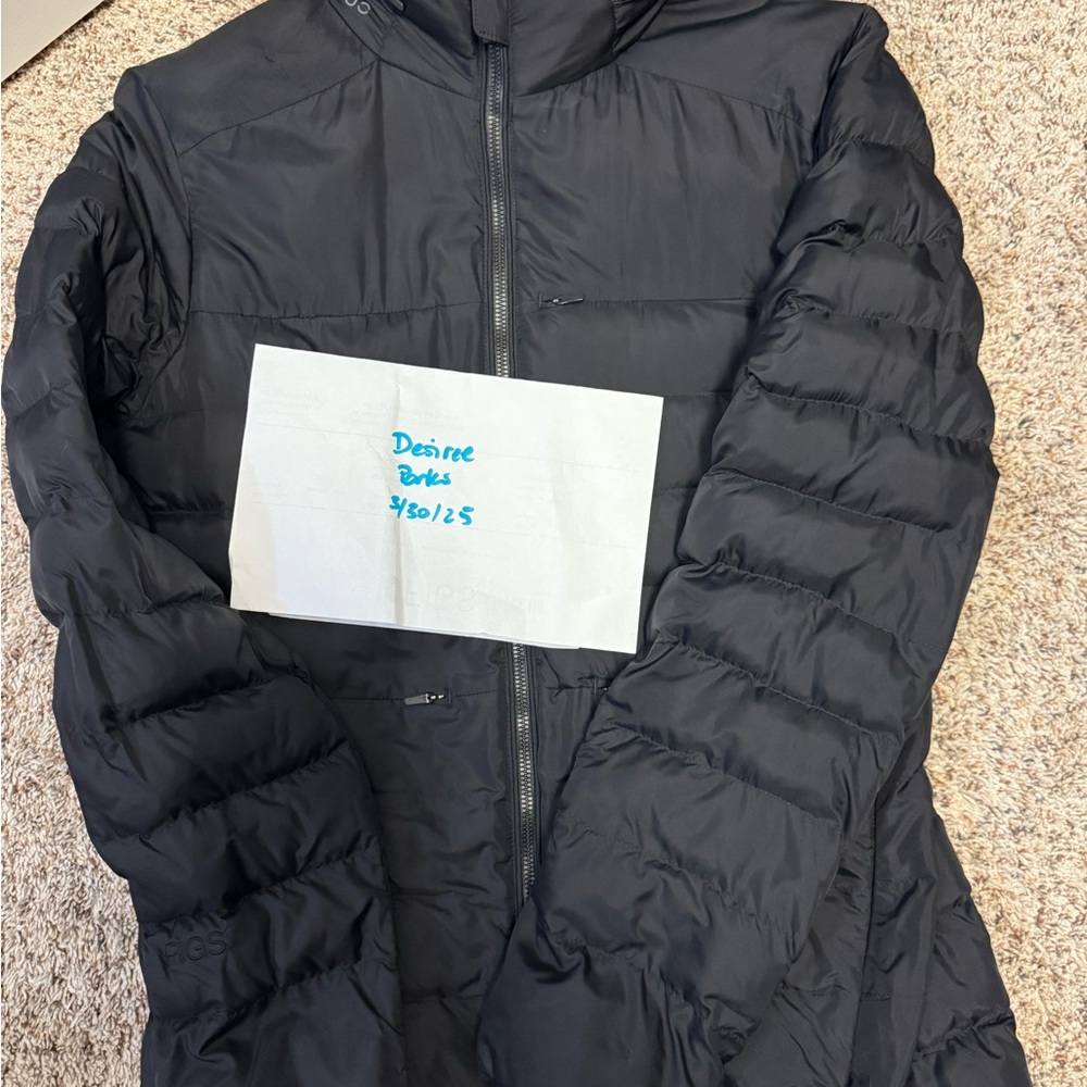 Figs Black Packable Puffer Jacket